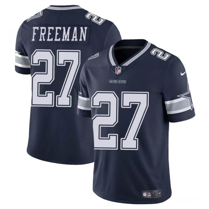 Youth Dallas Cowboys #27 Royce Freeman Navy Vapor Untouchable Limited Stitched Football Jersey